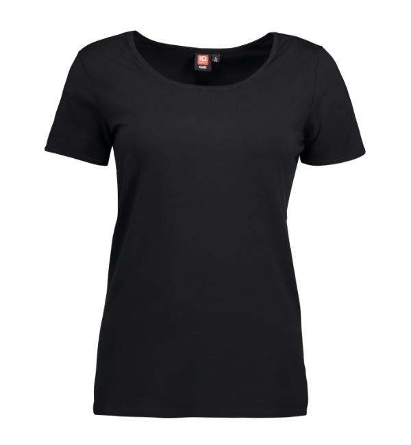 Stretch T-shirt Korte Mouw Dames | Zwart